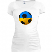Женская удлиненная футболка Футбол Украины