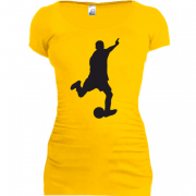 Женская удлиненная футболка Футболист 2