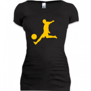 Женская удлиненная футболка Футболист 3