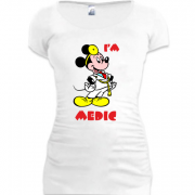 Женская удлиненная футболка Мики Маус врач