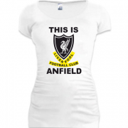 Женская удлиненная футболка This Is Anfield 2