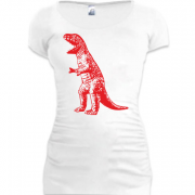 Женская удлиненная футболка Шелдона Dino light