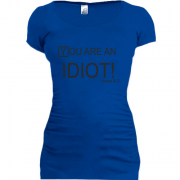 Женская удлиненная футболка You are an idiot! House M.D.