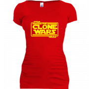 Женская удлиненная футболка CloneWars 2