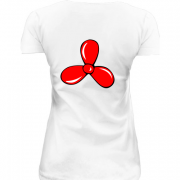 Женская удлиненная футболка с пропеллером Карлсона