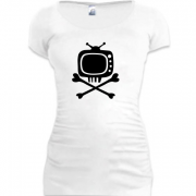 Женская удлиненная футболка ТВ - зло