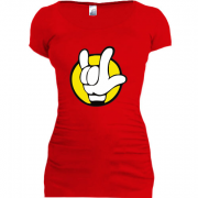Женская удлиненная футболка Хэви-мэтал