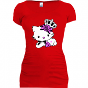 Женская удлиненная футболка Kitty
