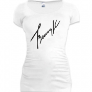 Женская удлиненная футболка с автографом Высоцкого
