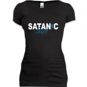 Женская удлиненная футболка satanik girl
