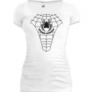 Женская удлиненная футболка spider woman