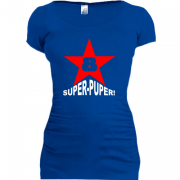 Женская удлиненная футболка Super-Puper Star
