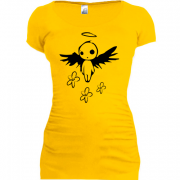 Женская удлиненная футболка Ангел (2)