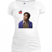 Женская удлиненная футболка с Раджем