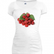 Женская удлиненная футболка с горстью малины