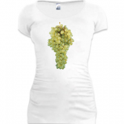 Женская удлиненная футболка с виноградной гроздью