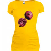 Женская удлиненная футболка с гранатом