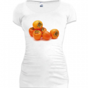 Женская удлиненная футболка с хурмой