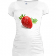 Женская удлиненная футболка Клубника 3