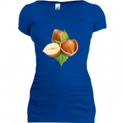 Женская удлиненная футболка Лесной орех