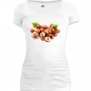 Женская удлиненная футболка с фундуком