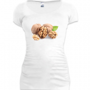 Женская удлиненная футболка с грецкими орехами