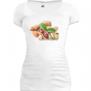 Женская удлиненная футболка Ореховое ассорти