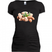 Женская удлиненная футболка с арахисом