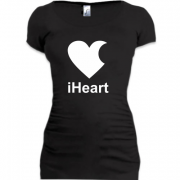 Женская удлиненная футболка iHeart-2