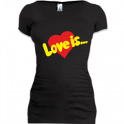 Женская удлиненная футболка love is (3)