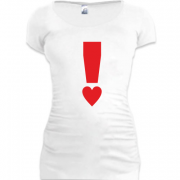 Женская удлиненная футболка Восклицательный знак