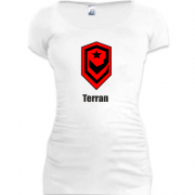 Женская удлиненная футболка Starcraft Terran