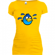 Женская удлиненная футболка Blue birds