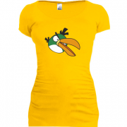 Женская удлиненная футболка Green bird