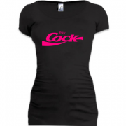 Женская удлиненная футболка Enjoy cock