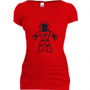 Женская удлиненная футболка Космонавт