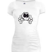 Женская удлиненная футболка Останки гуманоида