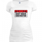 Женская удлиненная футболка Тело на реконструкции