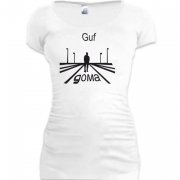 Женская удлиненная футболка Гуф - Дома (+ 7 высоток)
