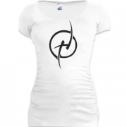 Женская удлиненная футболка Нигатив Триада