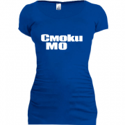 Женская удлиненная футболка Смоки Мо