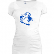 Женская удлиненная футболка с зайчиком
