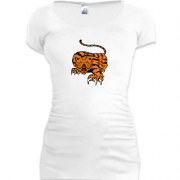 Женская удлиненная футболка Тигр