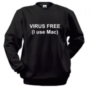 Свитшот Virus free (I use Mac)