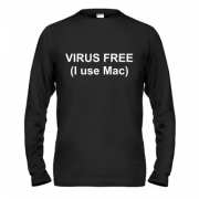 Чоловічий лонгслів Virus free (I use Mac)