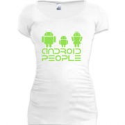 Женская удлиненная футболка Android People