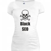 Женская удлиненная футболка Black SEO 2