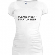 Женская удлиненная футболка Insert Beer