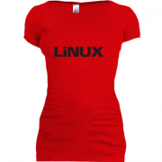 Женская удлиненная футболка Linux