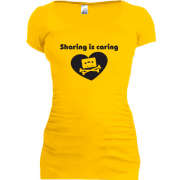 Женская удлиненная футболка Sharing